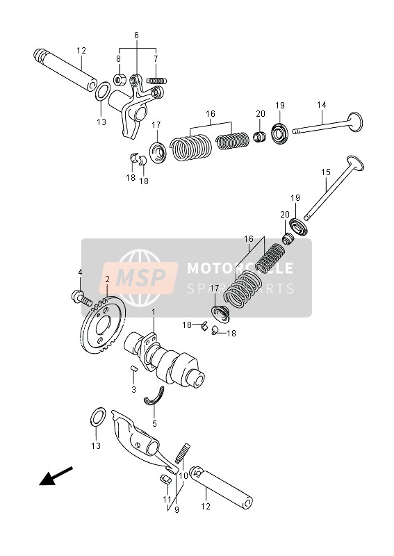 Suzuki UH200(Z) BURGMAN 2013 NOCKENWELLE & VENTIL für ein 2013 Suzuki UH200(Z) BURGMAN